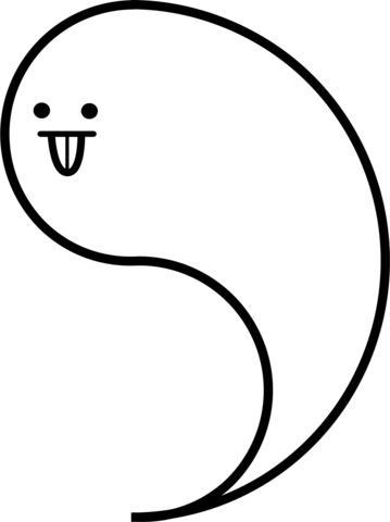 Simple Ghost Coloring Page